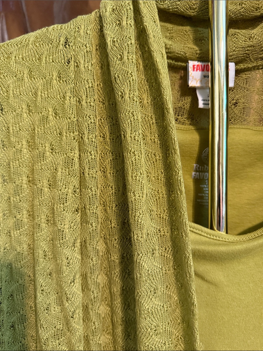 Ruby Rd. Green Open-Front Knit Cardigan - Picture 4 of 7